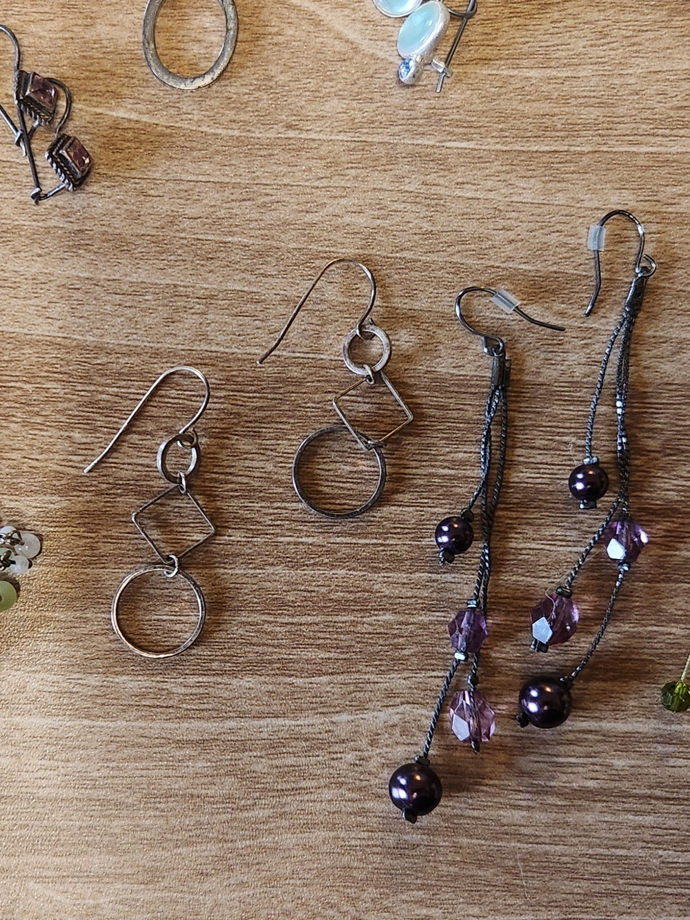 Assorted Women's Silver and Multicolor Earrings - Mixed Set - Picture 3 of 6